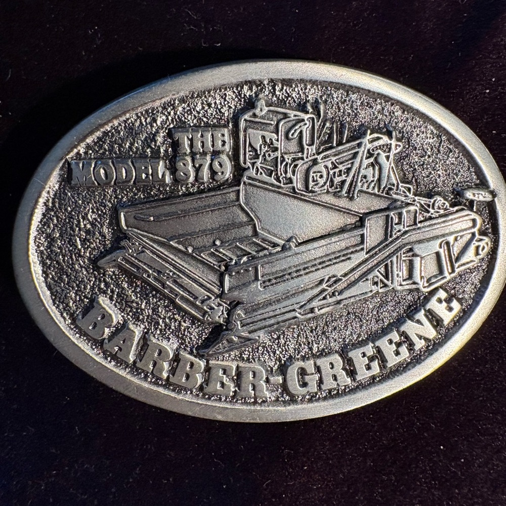 Vintage Barber Greene Model 879 Belt Buckle,World’s 1st Successful Asphalt Paver